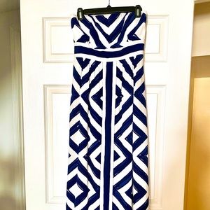Lily Pulitzer Strapless Navy Maxi dress